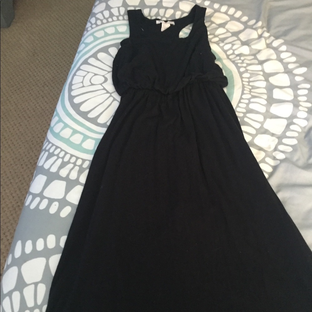 Black racer back maxi dress